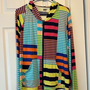 Colorful Striped Swimsuit Cover Up